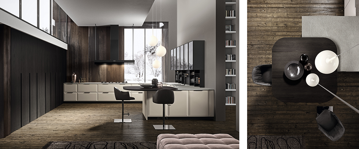 Cuisine contemporaine de la collection Brera Academy Aster Cucine